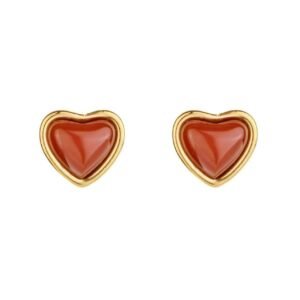 Aretes Corazón Rojo