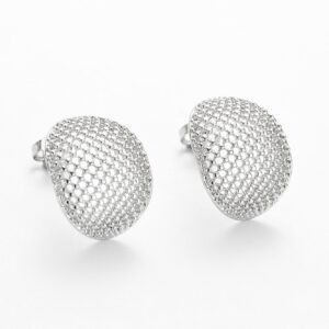 Aretes Botón Malla