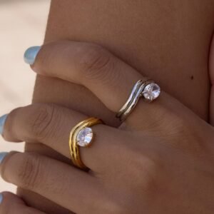 Anillo Abrazo Cristal